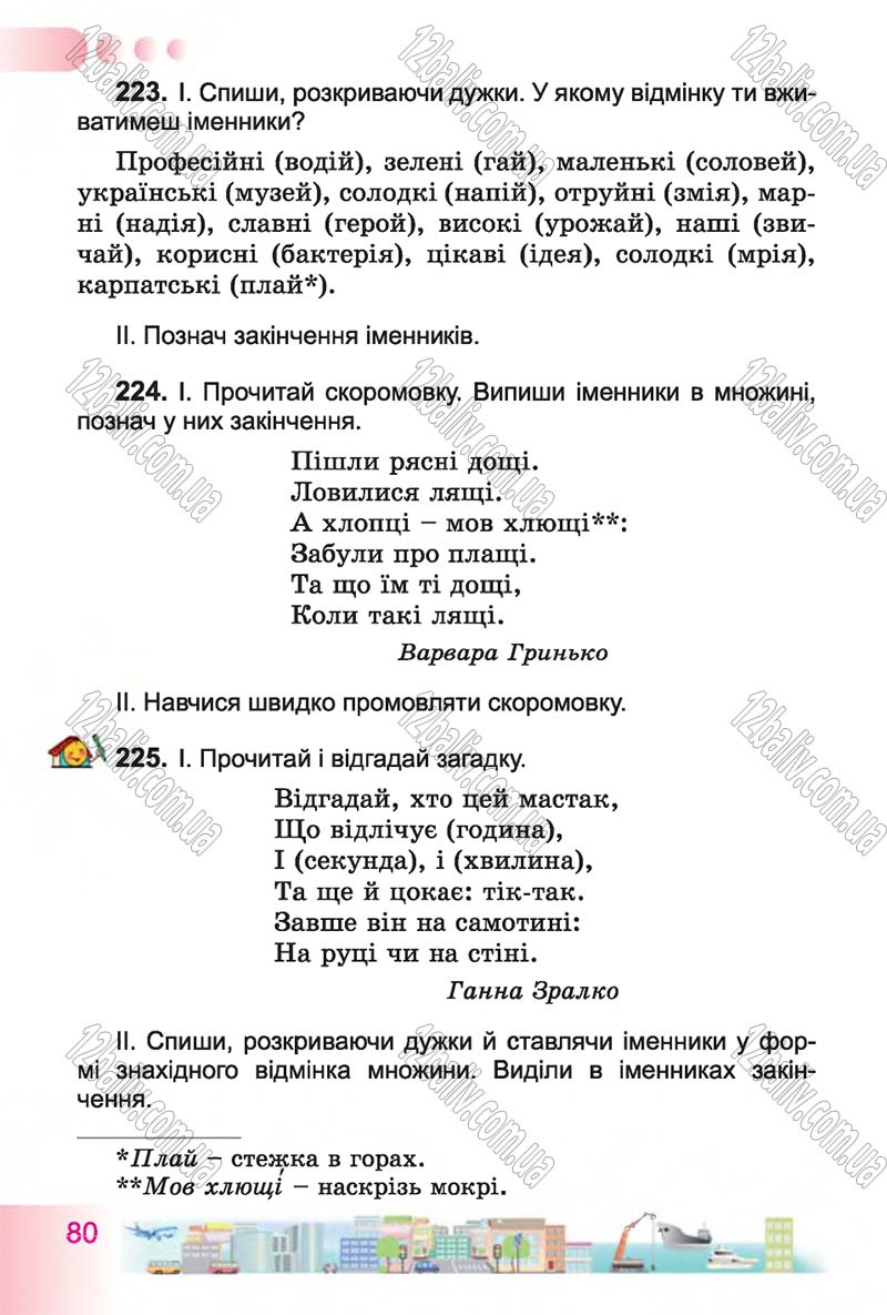 Сторінка 80 - Підручник Українська мова 4 клас Н.В. Гавриш, Т.С. Маркотенко 2015