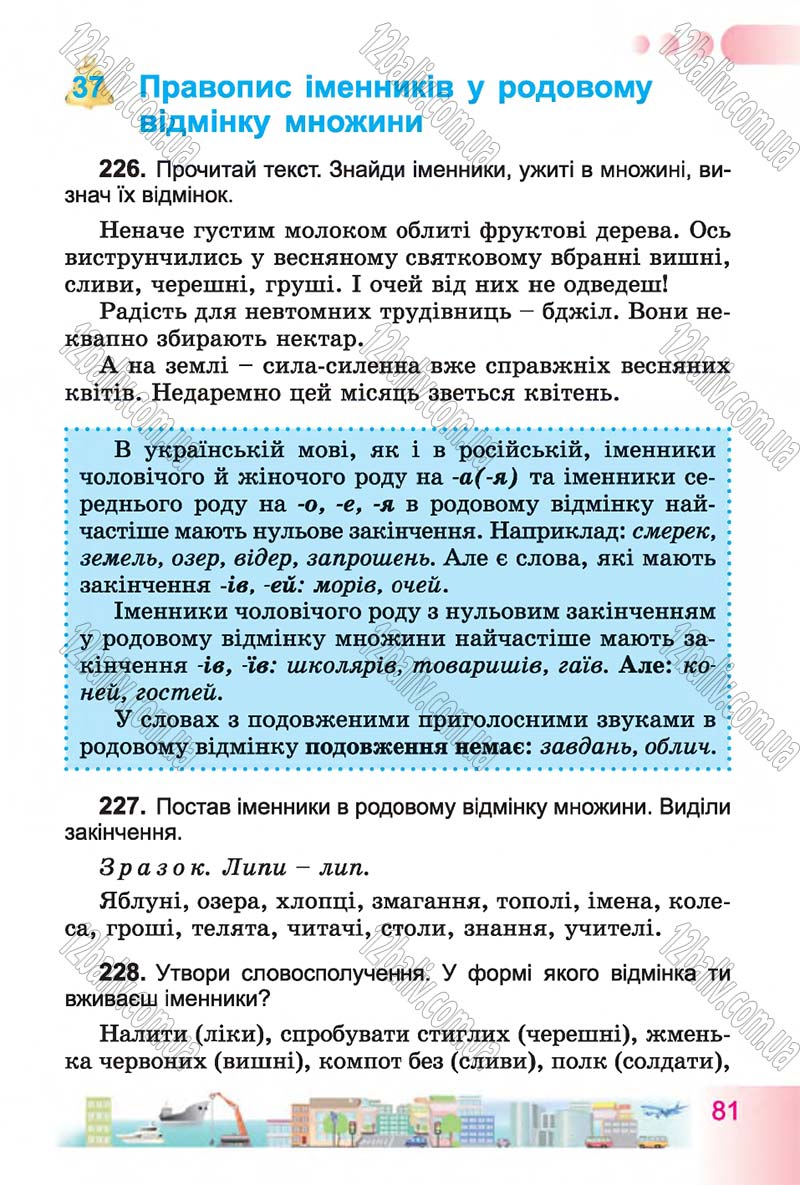 Сторінка 81 - Підручник Українська мова 4 клас Н.В. Гавриш, Т.С. Маркотенко 2015