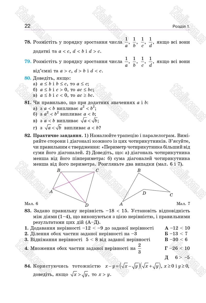 Сторінка 22 - Підручник Алгебра 9 клас Бевз 2017 - скачати