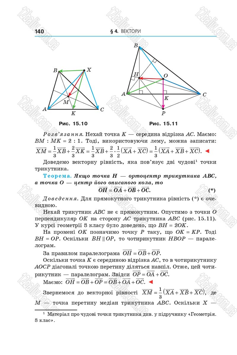 Сторінка 140 - Підручник Геометрія 9 клас Мерзляк Полонський 2017