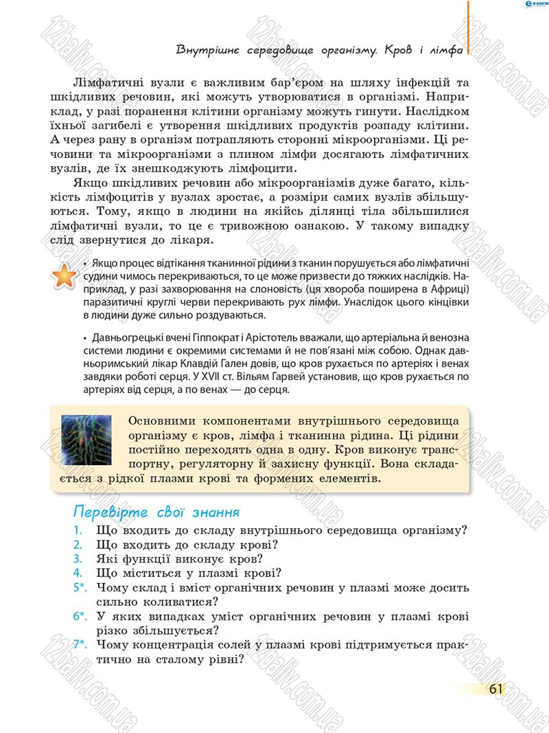 Сторінка 61 - Підручник Біологія 8 клас К.М. Задорожний 2016