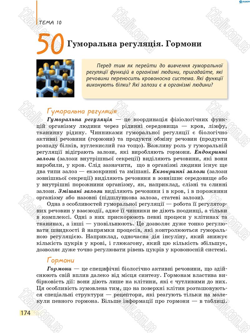 Сторінка 174 - Підручник Біологія 8 клас К.М. Задорожний 2016