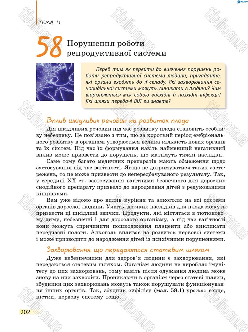 Сторінка 202 - Підручник Біологія 8 клас К.М. Задорожний 2016