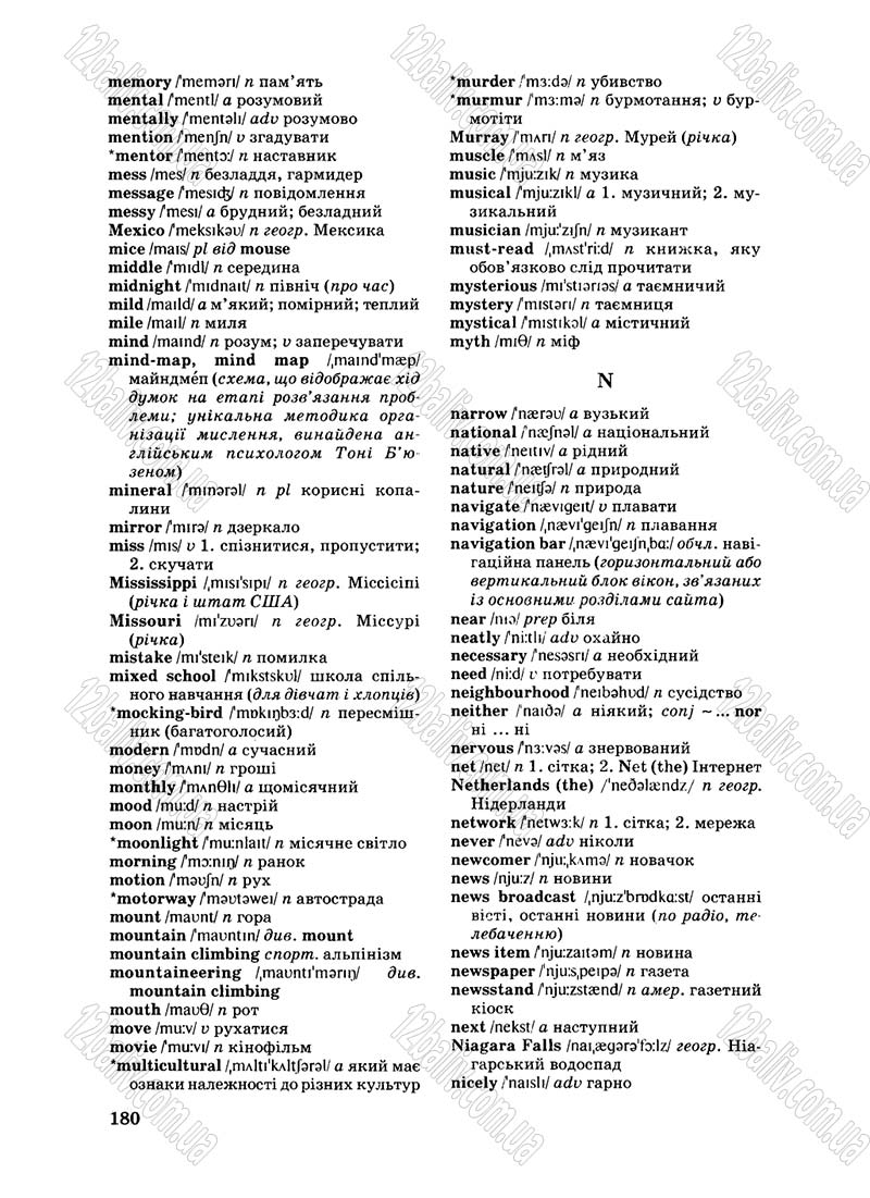 Сторінка 180 - Підручник Англійська мова 8 клас Л.В. Биркун 2008