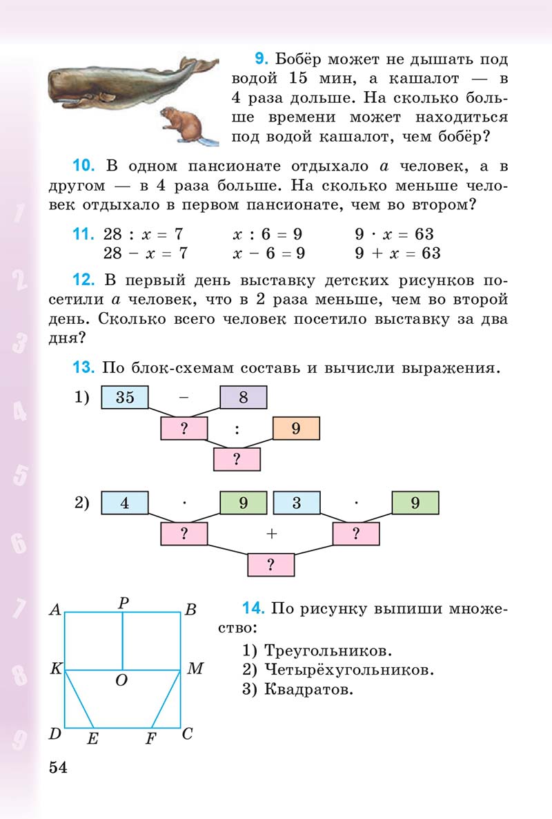 Сторінка 54 - Учебник 3 класс Математика Богданович 2014