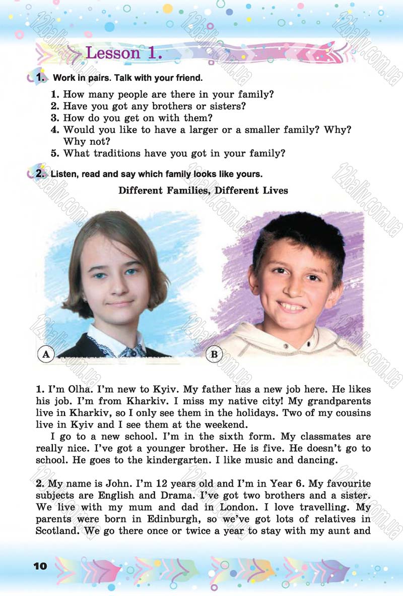 Сторінка 10 - Скачати підручник 6 клас Англійська мова Несвіт 2014 рік