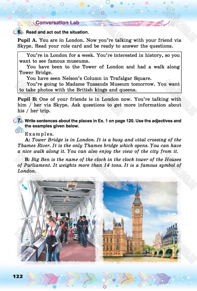 Сторінка 122 - Скачати підручник 6 клас Англійська мова Несвіт 2014 рік