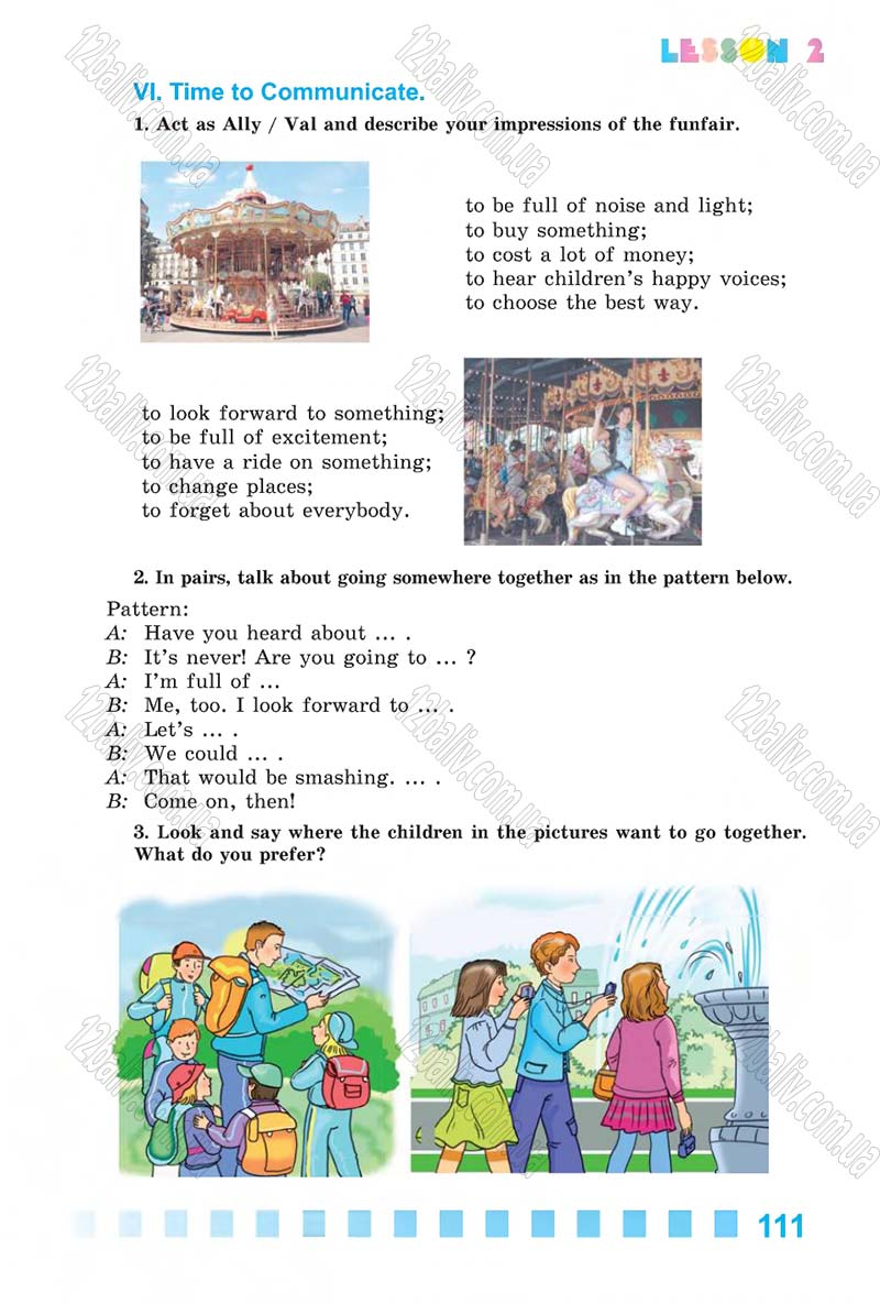 Сторінка 111 - Скачати підручник 6 клас Англійська мова Калініна 2014 рік