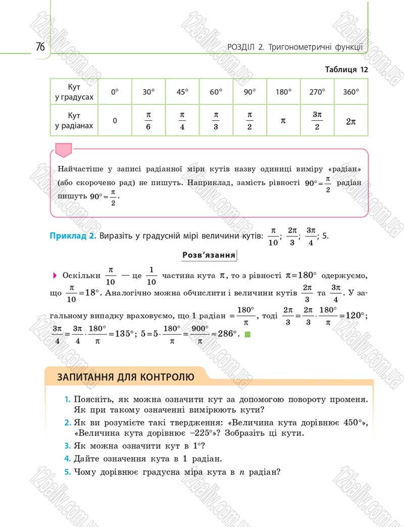 Сторінка 76 - Підручник 10 клас Математика Нелін 2018