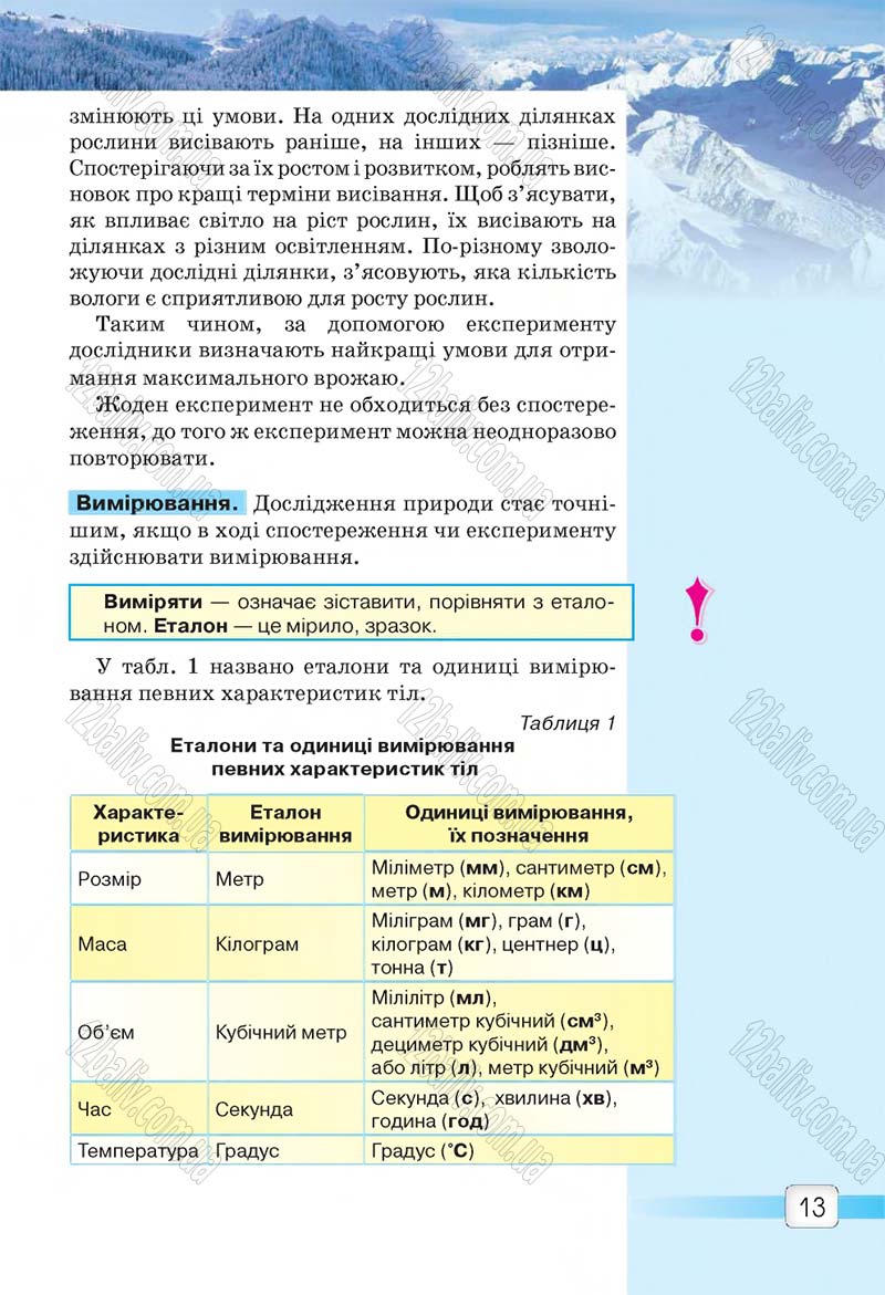 Сторінка 13 - Підручник 5 клас Природознавство Ярошенко 2018