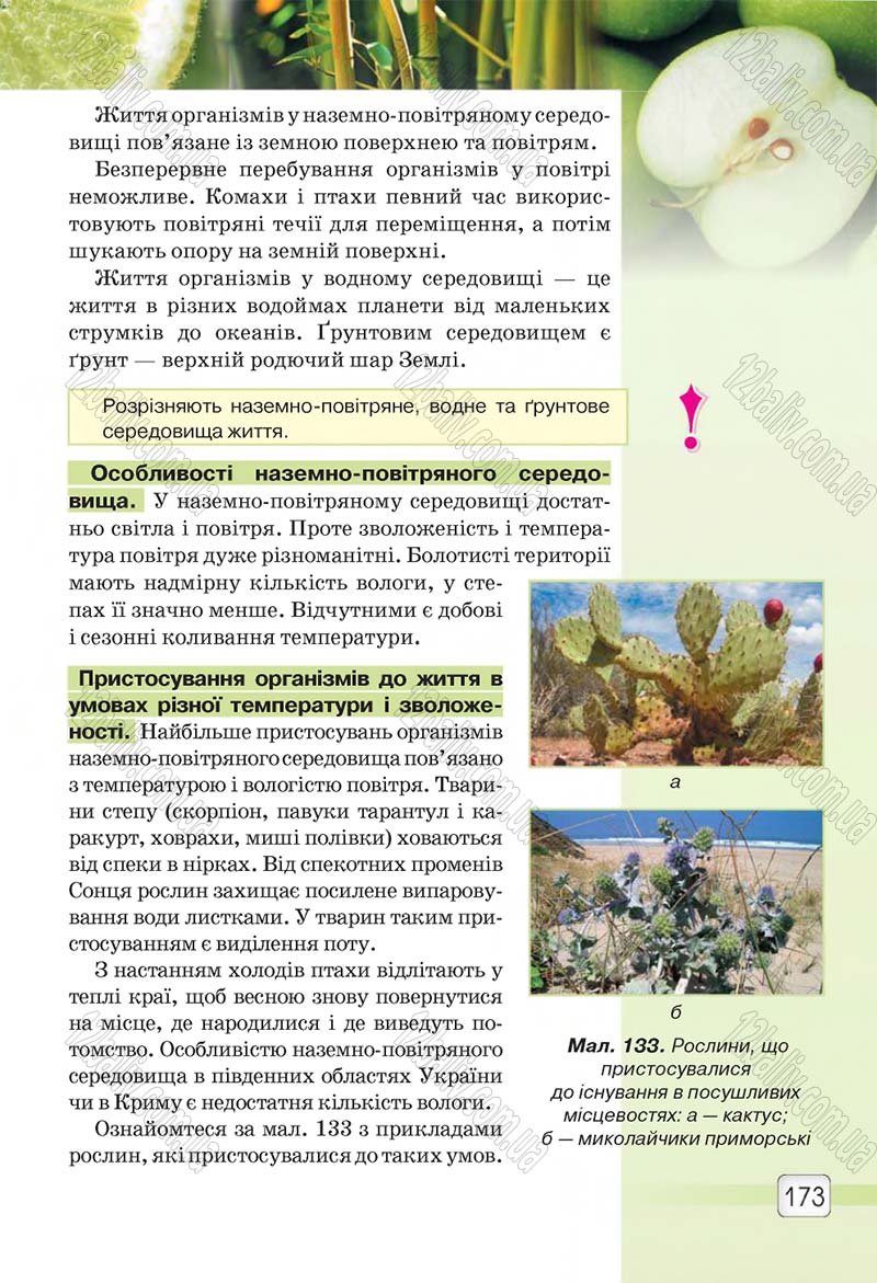 Сторінка 173 - Підручник 5 клас Природознавство Ярошенко 2018