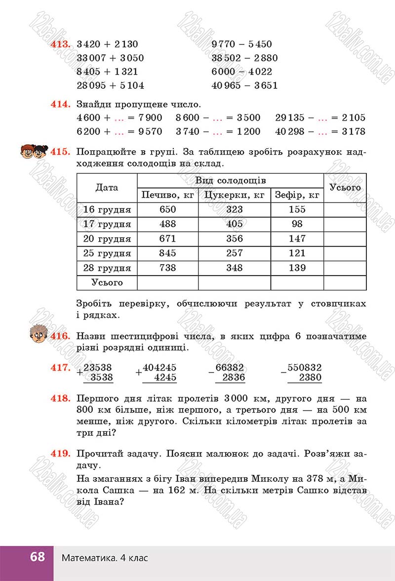 Сторінка 68 - Підручник (учебник) Математика 4 клас Н. П. Листопад 2015 - скачати