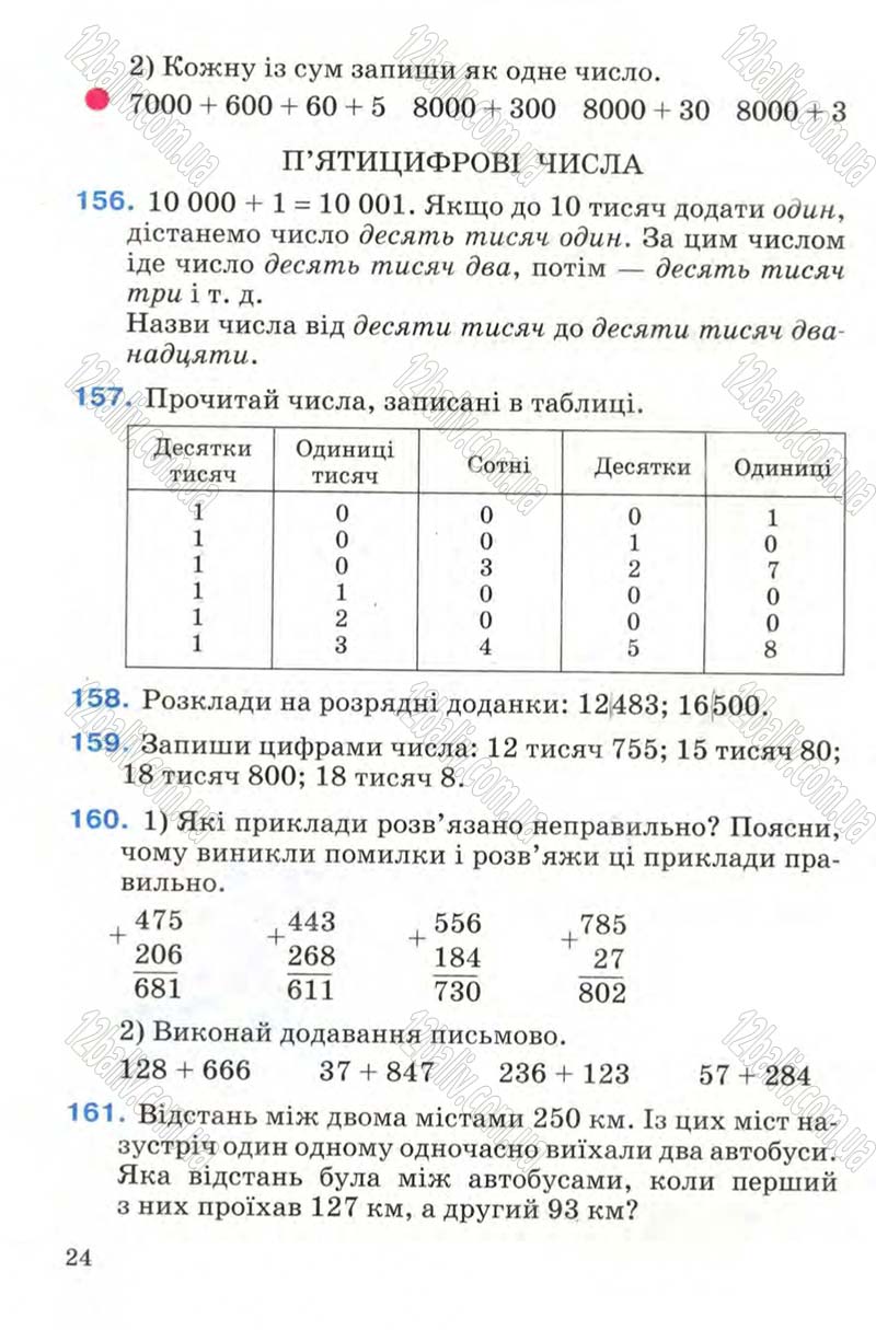 Сторінка 24 - Підручник Математика 4 клас М.В. Богданович 2004
