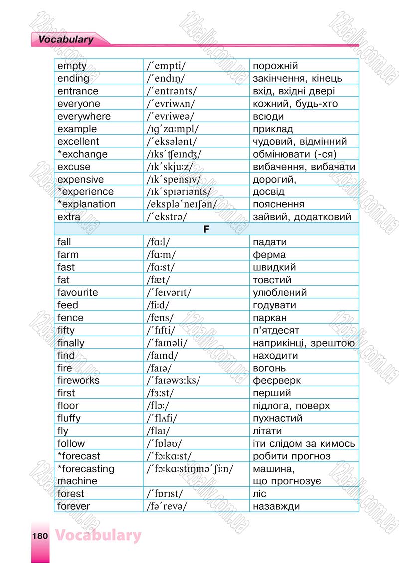 Сторінка 180 - Підручник Англійська мова 4 клас Н.А. Климишина 2015