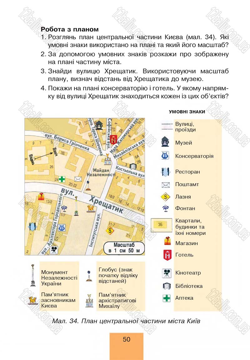 Сторінка 50 - Підручник Природознавство 4 клас Т.В. Гладюк, М.М. Гладюк 2015