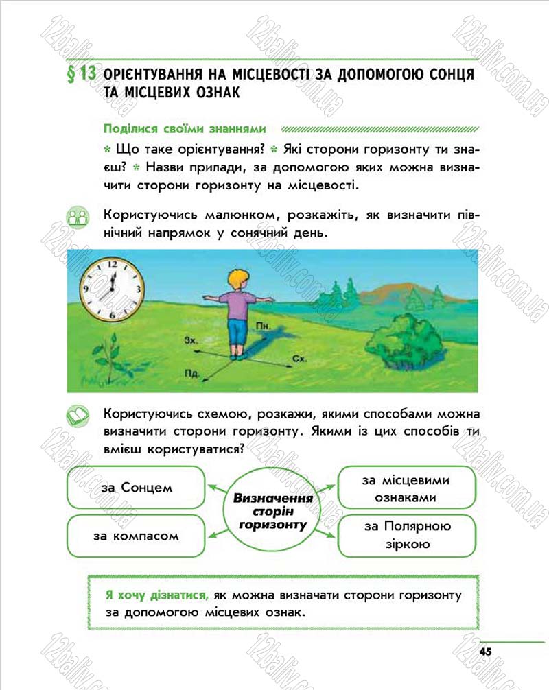Сторінка 45 - Підручник Природознавство 4 клас О.В. Тагліна, Г.Ж. Іванова 2015