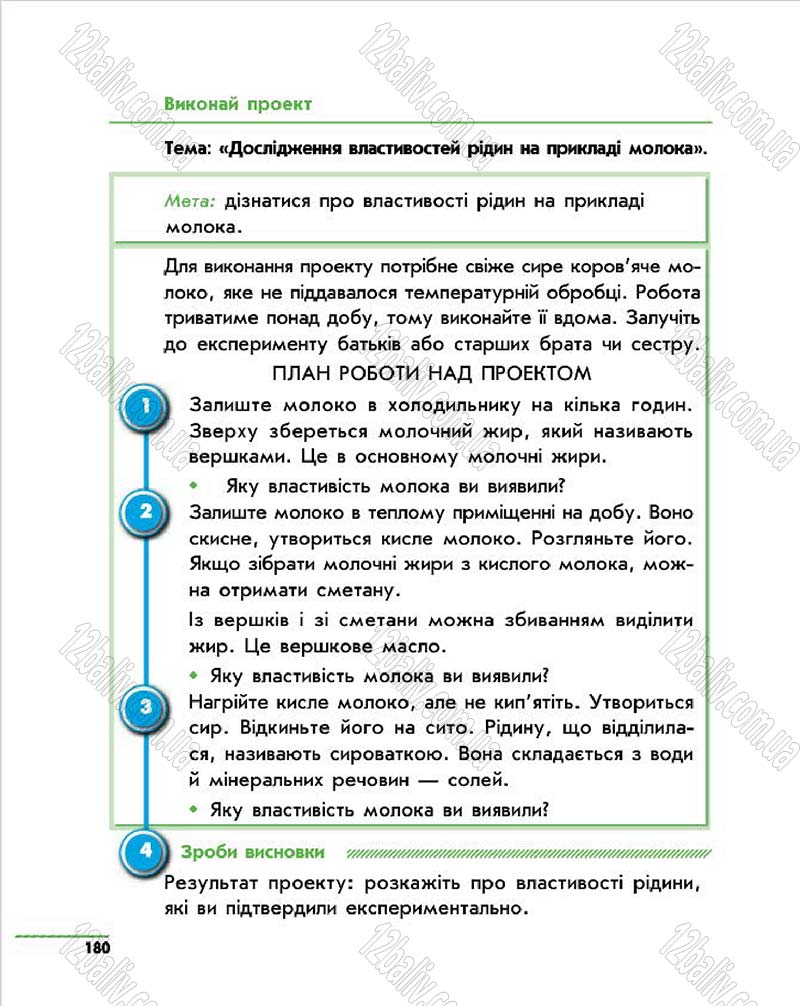 Сторінка 180 - Підручник Природознавство 4 клас О.В. Тагліна, Г.Ж. Іванова 2015