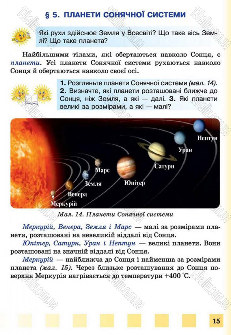 Сторінка 15 - Підручник Природознавство 4 клас І.І. Жаркова, Л.А. Мечник 2015