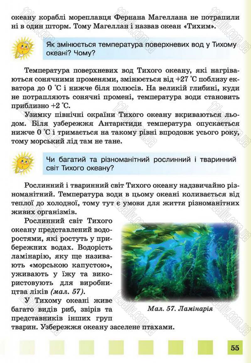Сторінка 55 - Підручник Природознавство 4 клас І.І. Жаркова, Л.А. Мечник 2015