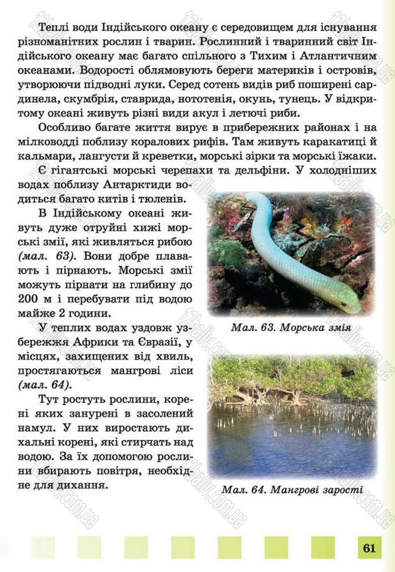 Сторінка 61 - Підручник Природознавство 4 клас І.І. Жаркова, Л.А. Мечник 2015