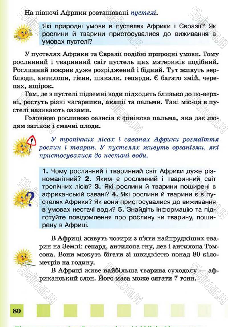 Сторінка 80 - Підручник Природознавство 4 клас І.І. Жаркова, Л.А. Мечник 2015