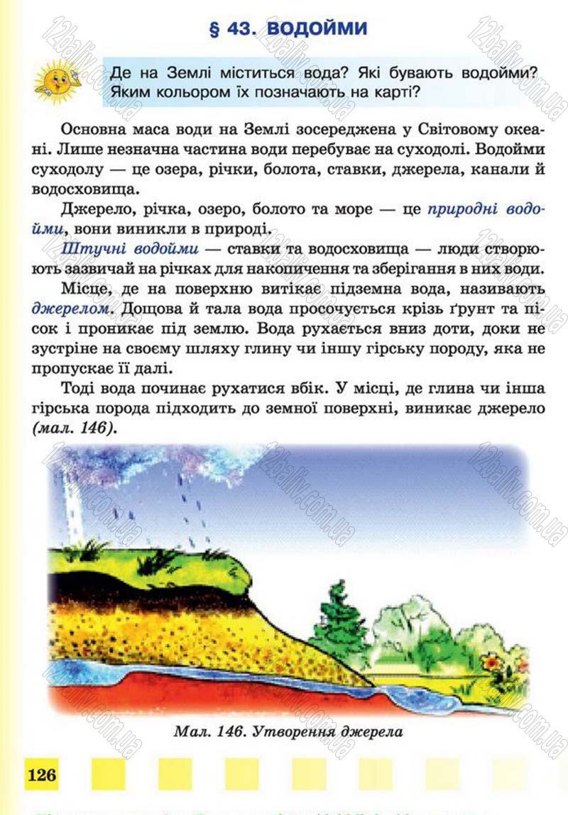 Сторінка 126 - Підручник Природознавство 4 клас І.І. Жаркова, Л.А. Мечник 2015