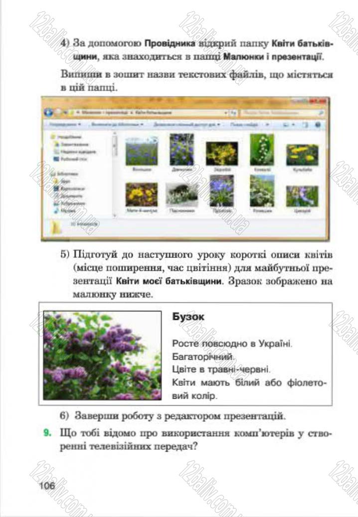 Сторінка 106 - Підручник Інформатика 4 клас М.М. Левшин, Є.О. Лодатко, В.В. Камишин 2015