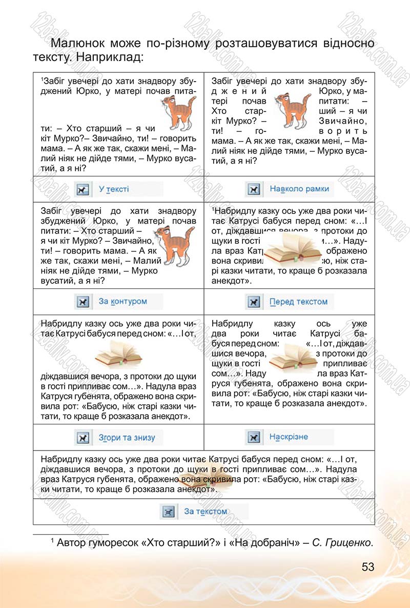 Сторінка 53 - Підручник Інформатика 4 клас О.В. Коршунова 2015