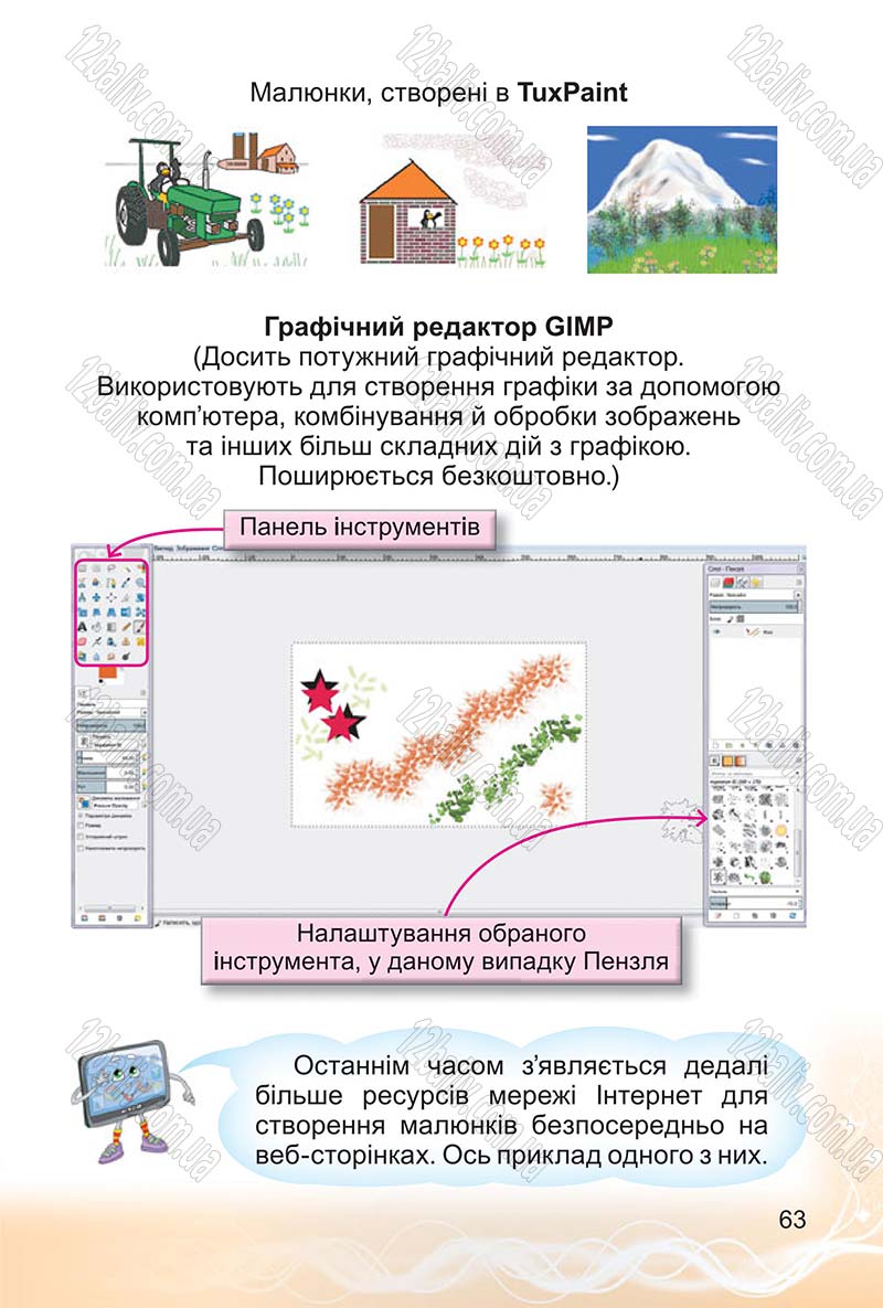 Сторінка 63 - Підручник Інформатика 4 клас О.В. Коршунова 2015