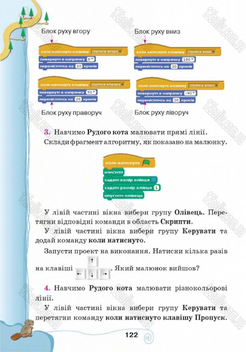 Сторінка 122 - Підручник Учебник Інформатика 4 клас Г.В. Ломаковська, Г.О. Проценко, Й.Я. Ривкінд 2015