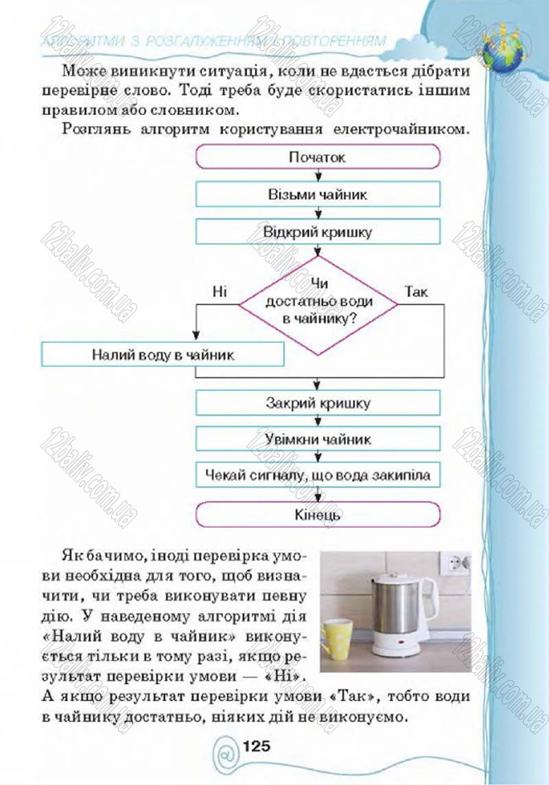 Сторінка 125 - Підручник Учебник Інформатика 4 клас Г.В. Ломаковська, Г.О. Проценко, Й.Я. Ривкінд 2015