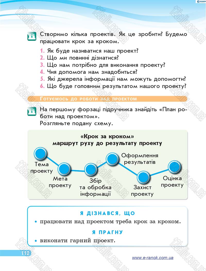 Сторінка 112 - Підручник Я у світі 4 клас О.В. Тагліна, Г.Ж. Іванова 2015