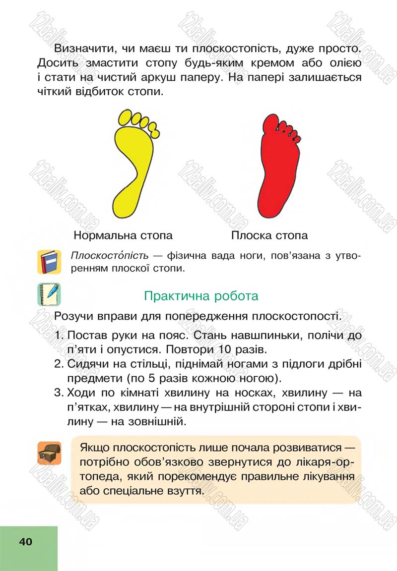 Сторінка 40 - Підручник Основи здоров'я 4 клас О.М. Кікінежді, Н.Б. Шост, І.М. Шульга 2015