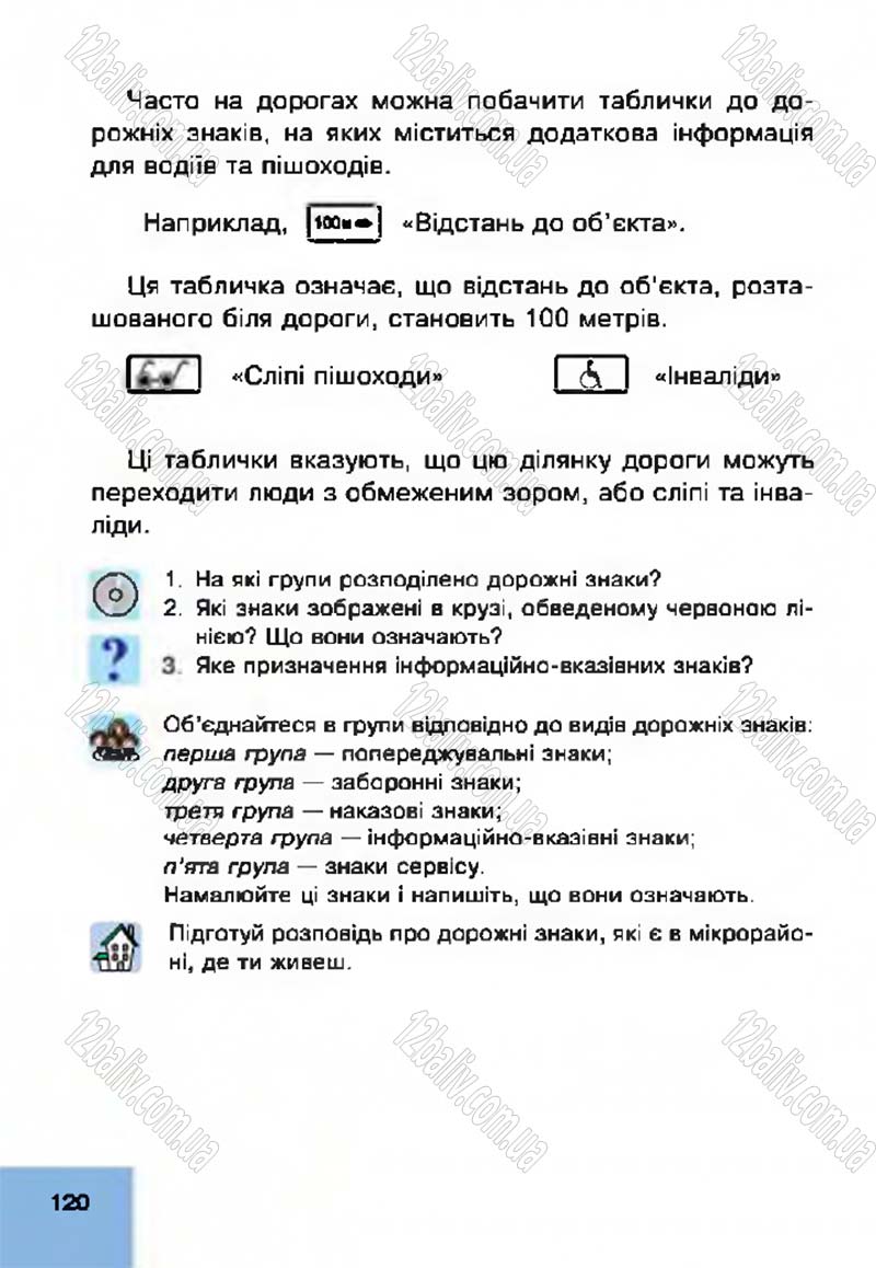 Сторінка 120 - Підручник Основи здоров'я 4 клас О.М. Кікінежді, Н.Б. Шост, І.М. Шульга 2015