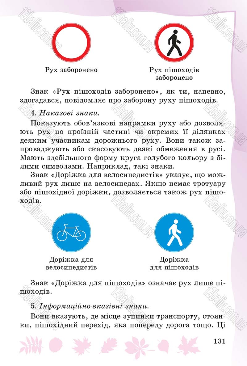 Сторінка 131 - Підручник Основи здоров'я 4 клас О.В. Гнaтюк 2015
