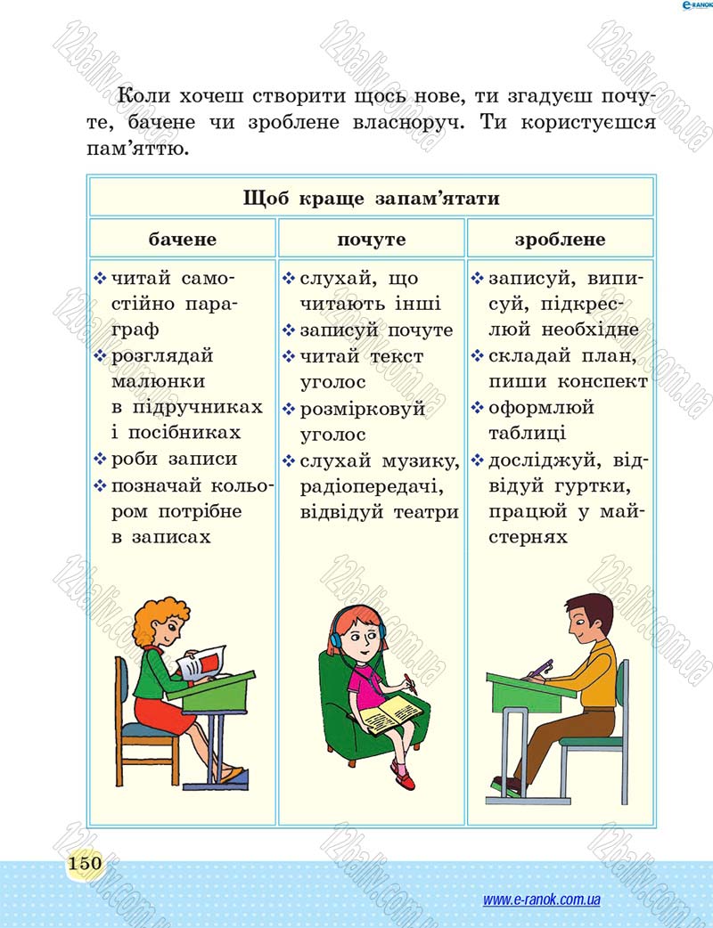 Сторінка 150 - Підручник Основи здоров'я 4 клас Т.Є. Бойченко, Н.С. Коваль 2015