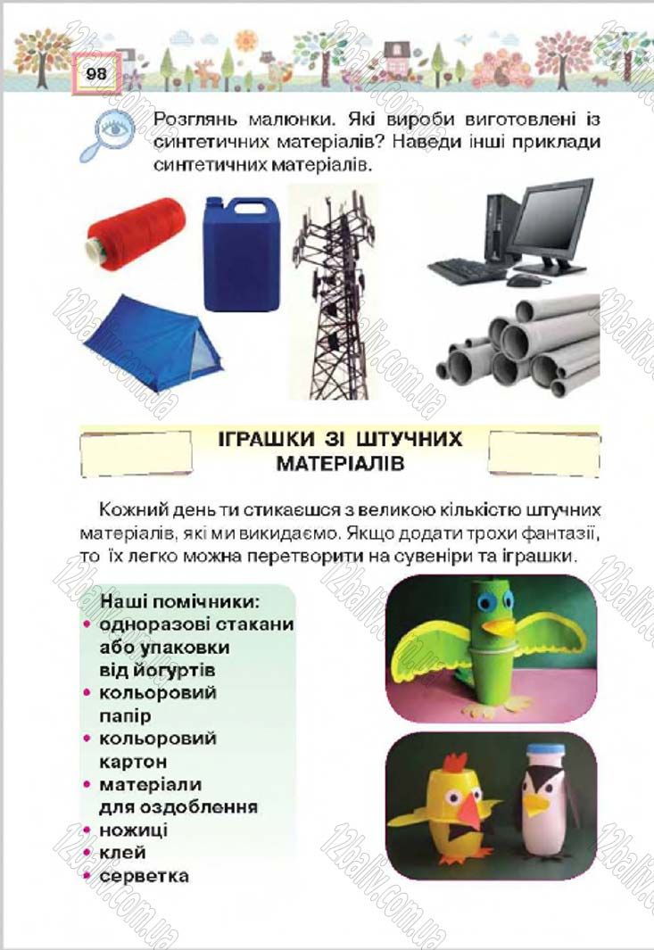 Сторінка 98 - Підручник Трудове навчання 4 клас Н.В. Котелянець, О.В. Агеєва 2015