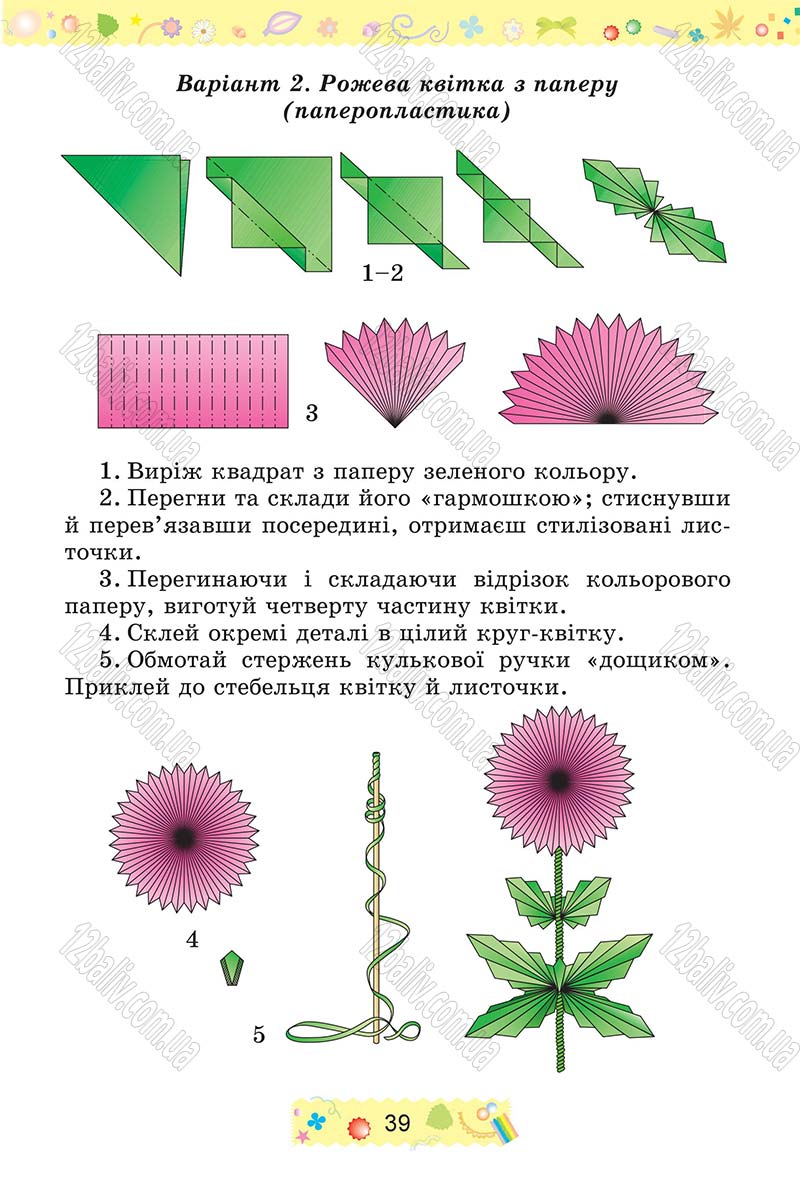 Сторінка 39 - Підручник Трудове навчання 4 клас І.М. Веремійчик, В.П. Тименко 2015