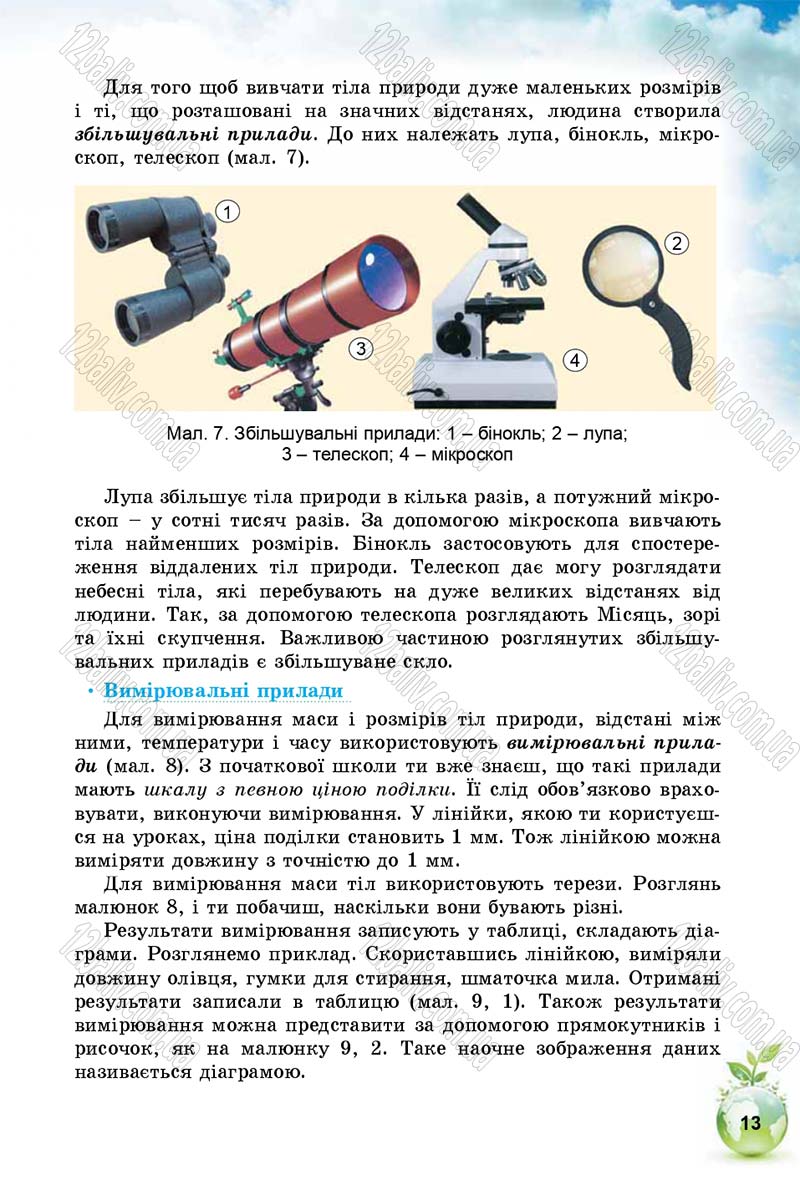 Сторінка 13 - Підручник Природознавство 5 клас Т. В. Коршевнюк, І. В. Баштовий 2018