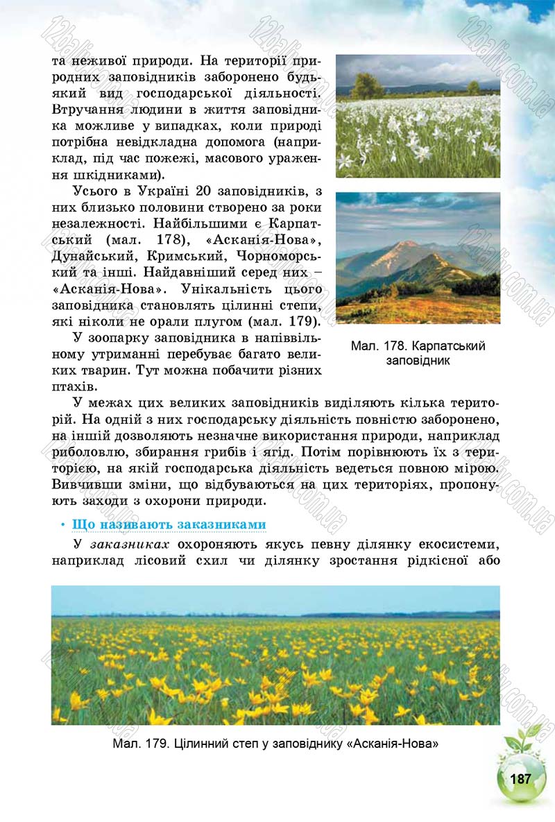 Сторінка 187 - Підручник Природознавство 5 клас Т. В. Коршевнюк, І. В. Баштовий 2018