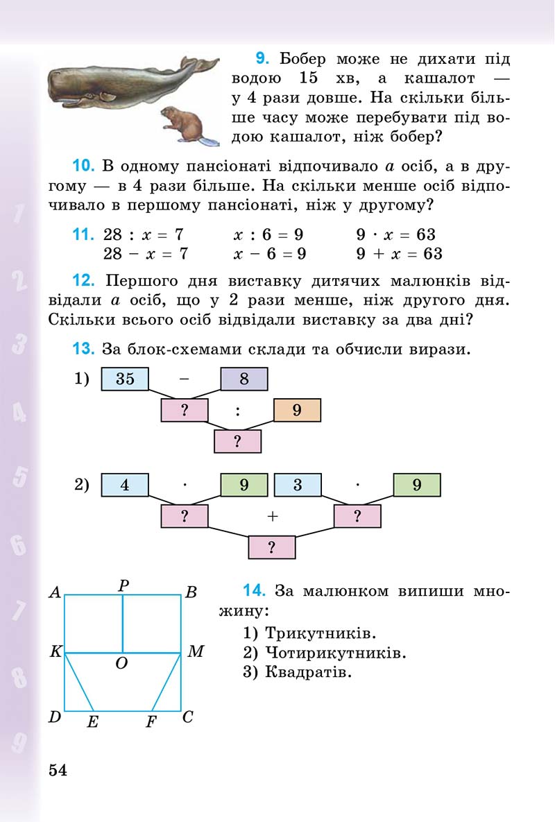 Сторінка 54 - Підручник Математика 3 клас М.В. Богданович, Г.П. Лишенко 2014