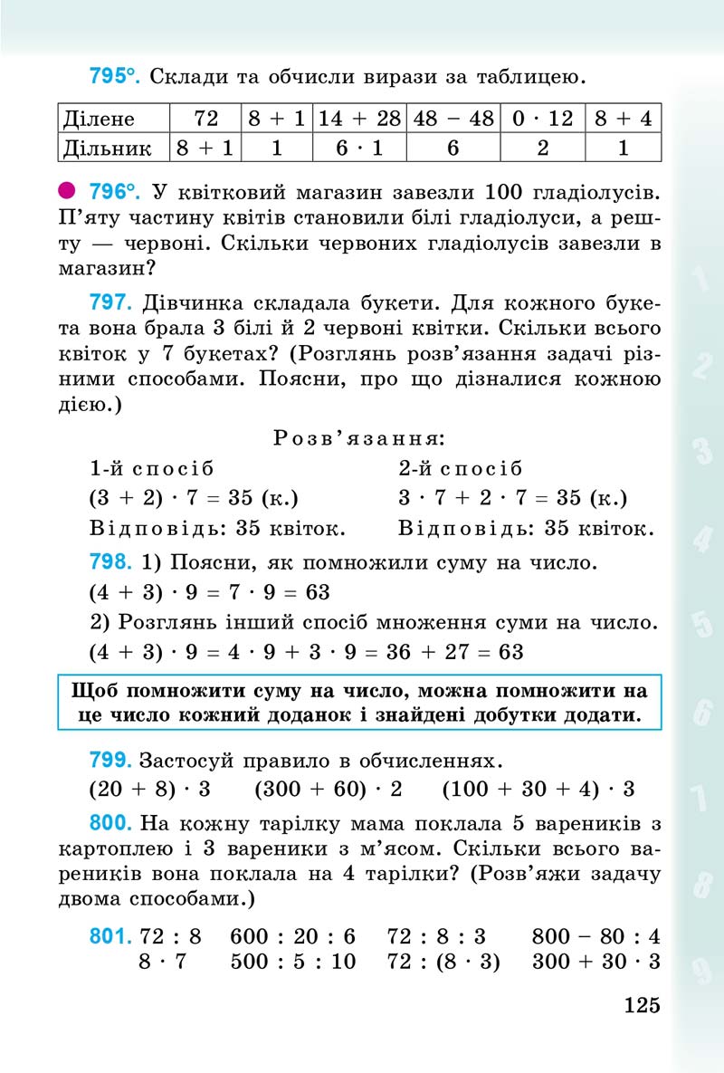 Сторінка 125 - Підручник Математика 3 клас М.В. Богданович, Г.П. Лишенко 2014
