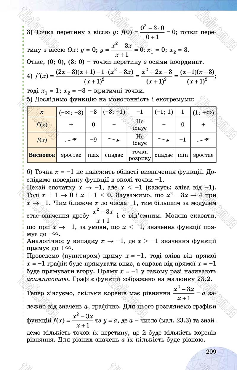 Сторінка 209 - Підручник Математика 10 клас О. С. Істер 2018