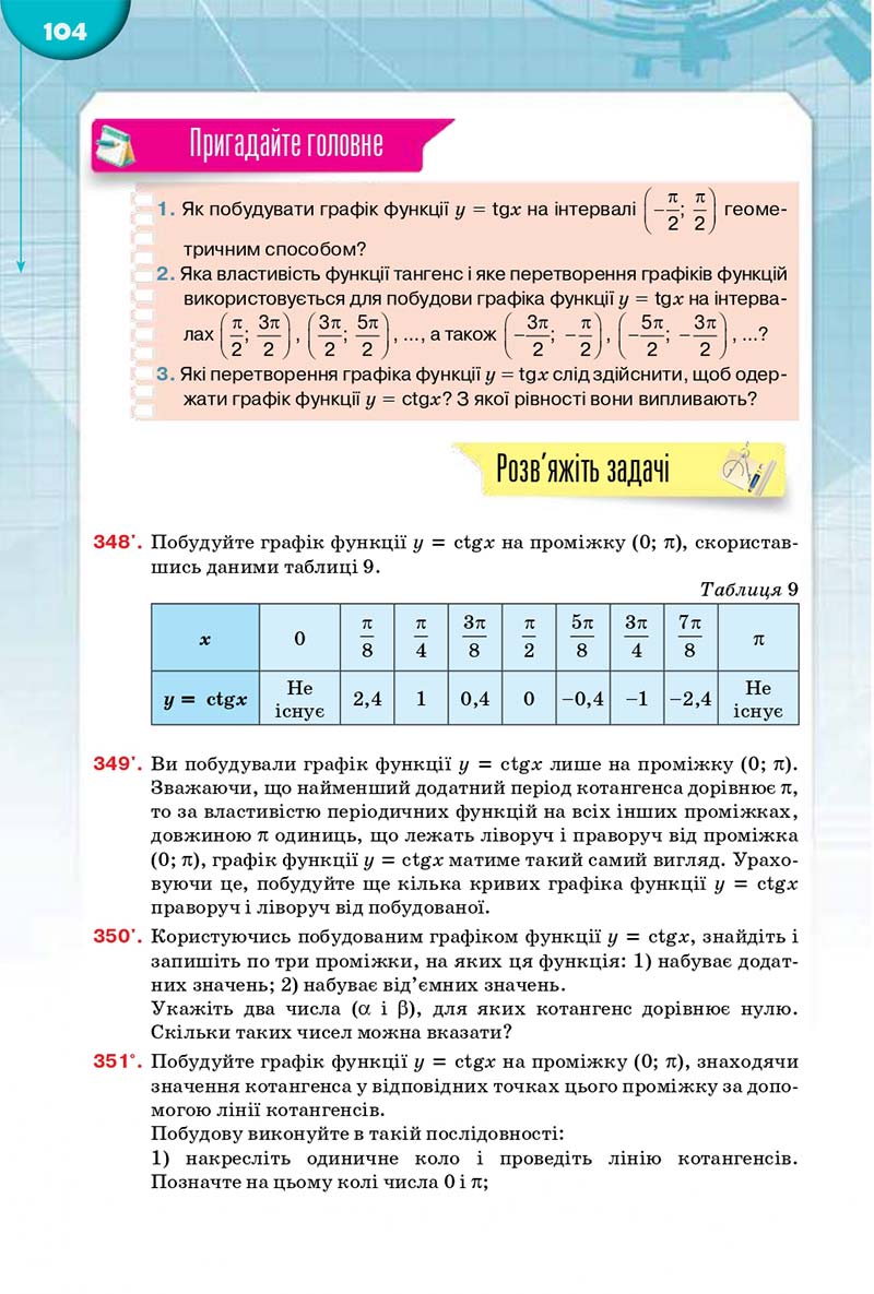 Сторінка 104 - Підручник Математика 10 клас Бурда 2018 - скачати