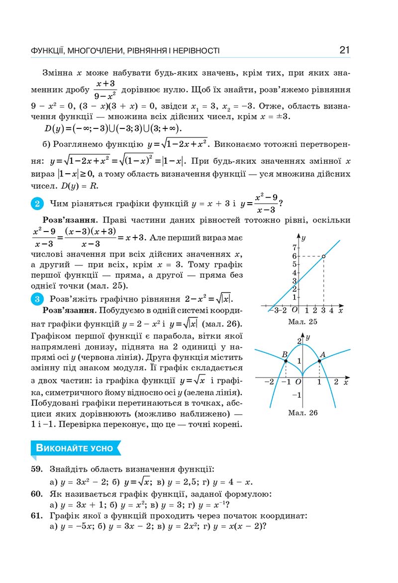 Сторінка 21 - Підручник Алгебра 10 клас Г. П. Бевз, В. Г. Бевз, Н. Г. Владімірова 2018 - Профільний рівень