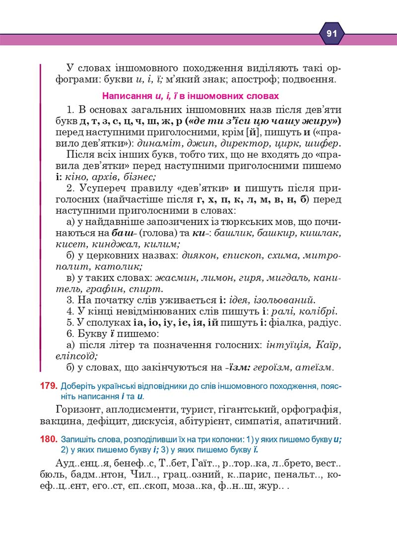 Сторінка 91 - Підручник Українська мова 10 клас Н. М. Тушніцка, М. Б. Пилип 2018