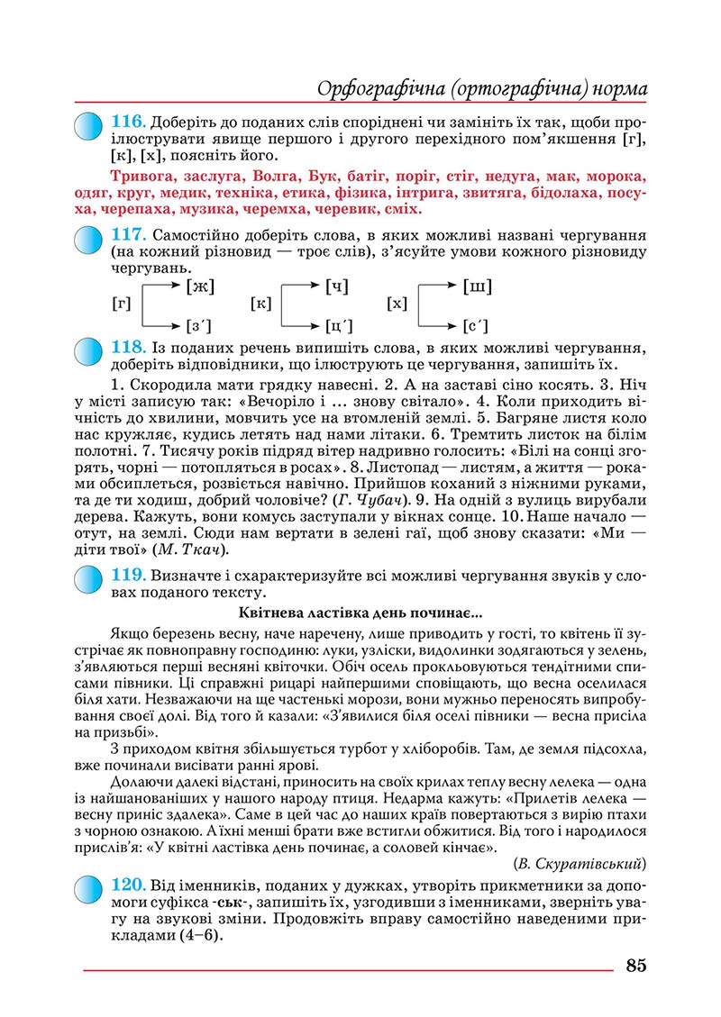 Сторінка 85 - Підручник Українська мова 10 клас Шевчук С. В. - 2018