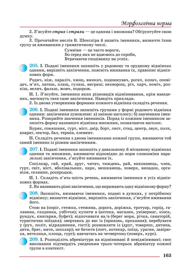 Сторінка 163 - Підручник Українська мова 10 клас Шевчук С. В. - 2018