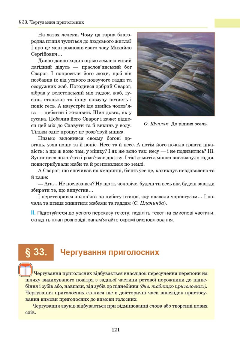 Сторінка 121 - Підручник Українська мова 10 клас І. П. Ющук 2018