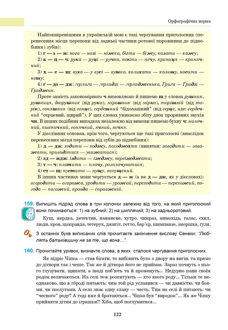 Сторінка 122 - Підручник Українська мова 10 клас І. П. Ющук 2018